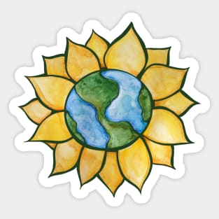 Sunflower Earth Sticker